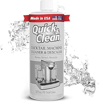 Cocktail Machine Cleaner & Descaler - Made in the USA - Cleaner & Descaler for At-Home Cocktail Machines - Removes Mineral & Limescale Buildup
