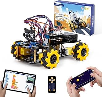 Robot Kit, Robotics for Kids Ages 8-12 12-16, STEM Toys for Boys with Remote & App Control, Arduino & Scratch Compatible, Science Kits for Kids Age 8-12 12-16, for Boys & Girls(Yellow)