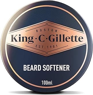 King C. Gillette Soft Beard Balm, Deep Conditioning with Cocoa Butter, Argan Oil and Shea Butter