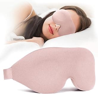 NEWVANGA Sleep Mask for Back and Side Sleeper, Block Out Light, Luxury Sleeping Eye Mask of 3D Night Blindfold, Zero Pressure Breathable Travel Eye Cover Pink