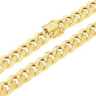 Nuragold 14k Real Yellow Gold Miami Cuban Link 11mm Thick Chain Necklace (20"-30") Italian Jewelry for Men