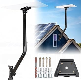Starlink Gen 3 Mount, Starlink Mounting Kit with 0-30° Adjustable Pipe Adapter for Better Signal, Starlink Long Wall Mount for Internet Kit Satellite, Starlink V3 House Mount Eave Installation