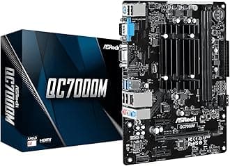 ASRock QC7000M AMD FT3b Carrizo-L E2-7110 Quad-Core APU Motherboard - DDR3 1600, Radeon R2 Graphics, HDMI/D-Sub, USB 3.2 Gen1, SATA3, Gigabit LAN, 7.1CH Audio
