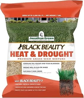Jonathan Green (10515) Black Beauty Heat & Drought Resistant Grass Seed - Cool Season Lawn Seed (7 lb)