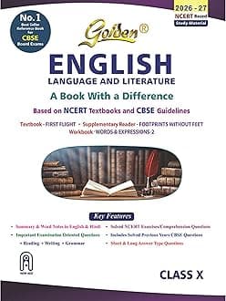 Golden English Language and Literature: Based on NEW NCERT First Flight and Footprints without feet for Class - 10 (For CBSE 2024 Board Exams, includes Objective Type Question Bank)