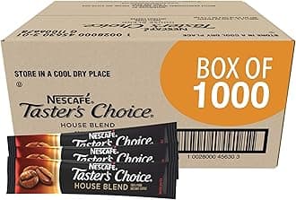 Nescafe Instant Coffee Packets, Taster's Choice Light Roast, Bulk Pack, 1.5 g Packets (Pack of 1000)