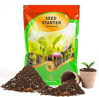 Seed Starting Soil Mix 1qt, Seed Starter Seedling Soil Ready to Use Suitable for Vegetable, Flower, Houseplant and Bonsai