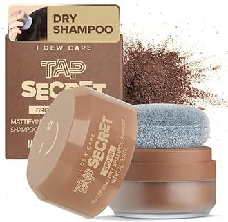 Biotin Clarifying Dry Shampoo - Tap Secret Brown | Strengthening & Volumizing, Powder Type, Refillable, Travel size, Non-aerosol, Brunette, Korean Ginseng, Preppy Stuff, 0.26 Oz