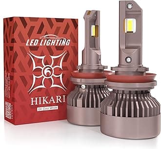 HIKARI WINGSH11 Fog Light, 80000LM Pure White 6000K LED Bulbs, Plug & Play IP68 Waterproof Pack of 2