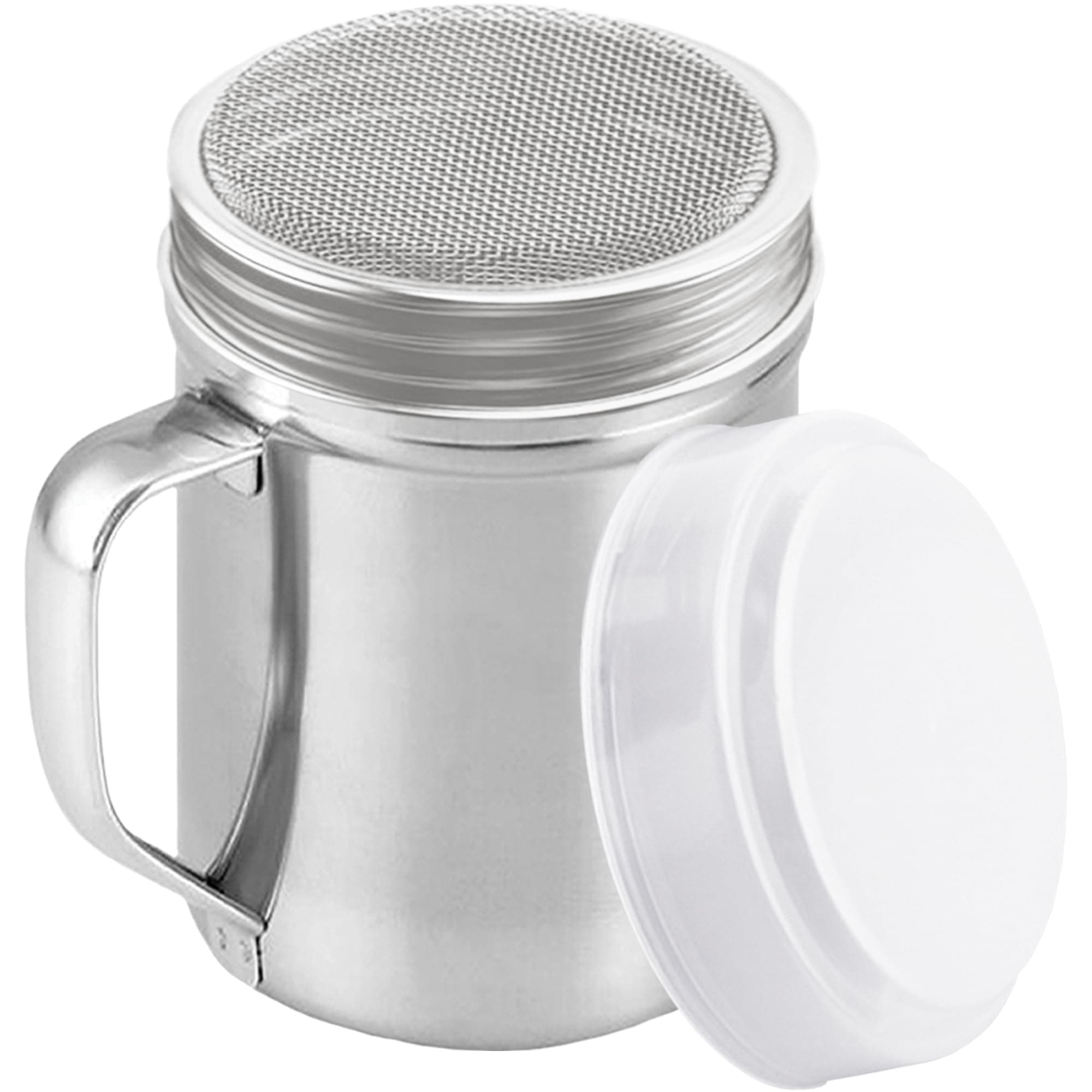 CUSINIUM Powdered Sugar Shaker Duster - With Handle - Cinnamon Shaker For Coffee Bar - Fine Mesh Dredge - 6 ounce | Style: Fine