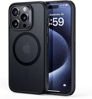 ESR for iPhone 15 Pro Case, Compatible with MagSafe, Military-Grade Protection, Yellowing Resistant, Scratch-Resistant Back, Magnetic Phone Case for iPhone 15 Pro, Classic Series, Frosted Black