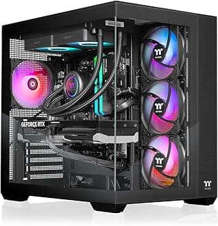 Thermaltake LCGS View 7870T-380 Gaming Desktop (AMD Ryzen™ 7 7800X3D, ToughRam 32GB DDR5 6400MT/s RGB Memory, NVIDIA® GeForce RTX™ 5070 Ti, 2TB NVMe M.2, WiFi, Windows 11) V38B-B850-57T-LCS