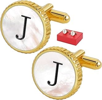 Cuff Links Mens Golden Silver Gunmetal Black, Cufflinks for Men Custom Initial Personalized Mother Of Pearl Mens Cufflink for Shirt Golden Silver Gunmetal Black Cuff Link Shirt for Wedding