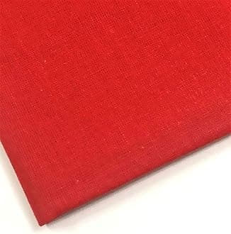 M & J Plain 100% Cotton Fabric - 60 INCH Wide - 10 Colors by (RED, 4 METRE)