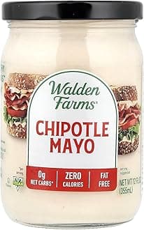 Walden Farms Chipotle Mayo – Zero Calorie, Fat-Free, Sugar-Free, Low Carb, Keto-Friendly, Gluten-Free, Vegan – 12 oz Jar