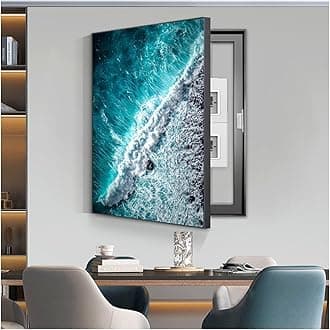 HSYFdy Electrical Panel Cover Decorative, Breaker Box Cover Decorative, Meter Box Decorative Painting, Wall Mounted Hide Fuse Box Cover Cabinet(B,45x55cm/18x22in)