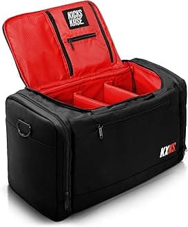 KXKS. (Kicks Kase Premium Sneaker Bag & Travel Duffel Bag - 3 adjustable compartment dividers - For shoes, clothing and gym