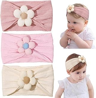 DiULi Baby Headbands, Baby Headbands for Girls Stretchy Soft Babys Cute Headwear Nylon Toddler Infant Hairbands Babys Turban Headband Elastic Hair Bands for Kids Infants Toddlers Newborn