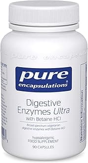 Pure Encapsulations Digestive Enzymes Ultra with Betaine HCl - Vegetarian Digestive Enzymes - Lactose, Protein & Fat Digestion - 90 Capsules