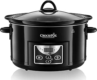Crock Pot 4.7, Black: 4.7l Gloss Black Digital Countdown Slow Cooker