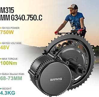 Bafang ebike Conversion Kit Mid Drive Motor Kit 750W 48V for Mountain Road Commute Bike, Waterproof Mid Engine BBS02B Pedelec DIY Electric Bike Converter for Adults, BB68mm