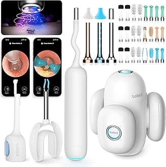 BEBIRD Home 30S Ear Care System - Ear Canal Cleaner with Flexible Scope FHD Camera, UVC LED Light, Visual Ear-Drops Dropper, Wax Removal Tweezers Tool to Clean Ear, 3 Set Cleaning Kits for Adult/Kids