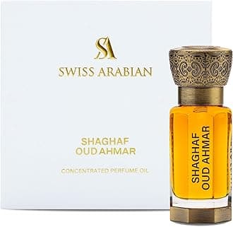 Shaghaf Oud Ahmar Concentrated Perfume Oil, 12ml, Premium Quality Perfume Oil, Women and Men’s Fragrance, fruity, floral, amber Luxurious Blend Perfumes for Men and Women