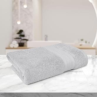 Trident Soft Comfort Air Rich 100% Cotton Towels for Bath, 500 GSM Large Size Bathroom Towels for Men/Women, 1 Piece Bath Towel (69cm x 137cm), Silver