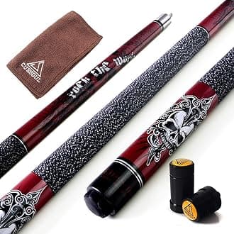 CUESOUL 58 inch 19/20/21 oz 1/2 Maple Pool Cue Stick Kit-Rockin Series