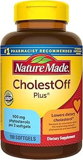 Nature Made CholestOff Plus, Dietary Supplement for Heart Health Support, 100 Softgels, 25 Day Supply