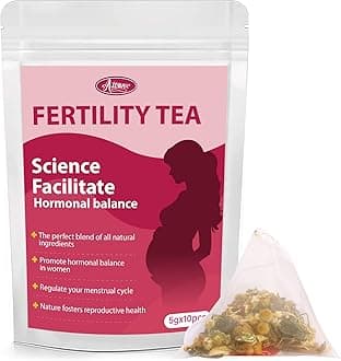 Auranic Natural Fertility Tea for Women to Get Pregnant Fast, Menstrual Cycle & Hormone Balance with Mint Raspberry, Support Conception Improve Reproductive Health