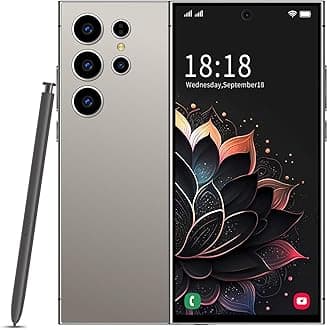 C24 Ultra Unlocked Phone, 6.8" HD Unlocked Android 14 Phones, 8GB+256GB Storage Smartphone, Octa Core CPU, 6800mAh Battery, Face ID/Dual SIM Cell Phone (Grey)