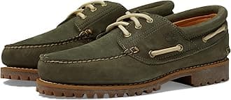 Timberland Men's Authentics 3 Eye Classic Lug, Dark Green Nubuck 1, 12 Medium