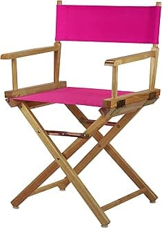 Casual Home 200-00/021-30 18" Natural Frame Magenta Canvas Director Chair with Classic Height