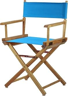 Casual Home Director Chair, Beech, Turquoise, 18"-Classic Height