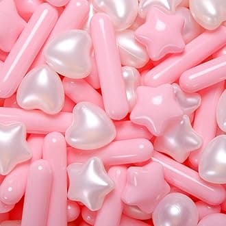 STARBOLO Ball Pit Balls for Toddlers - Macaron 200 Ball Pit Balls Crush Proof Plastic Toy Balls for Toddlers Ball Pits, Ball Pit Play Tent, Baby Pool Water Toys(Pink, Pearl White)