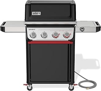 Spirit EP-425 Natural Gas Grill for Outdoor Cooking and BBQ, 4 Boost Burners, Black