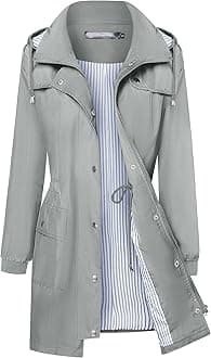 Rain Jacket Women Lightweight Raincoat Waterproof Windbreaker Striped Climbing Outdoor Hooded Trench Coats S-XXL