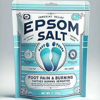 Epsom Salt Foot Soak, 1 KG, Soothes Foot Pain & Burning, Unscented