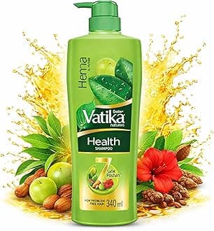 Vatika Naturals Health Shampoo - 640 ml | 7 Natural Herb Extracts | Contains Henna, Amla & Hibiscus | 90% Hair Fall Control | Everyday Shampoo for Women & Men