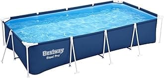 Bestway Steel Pro Swimming Pool | Above Ground Rectangle Paddling Pool, 13'1"