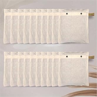 JD FRESH 20 Pcs Saree Covers For Storage/cotton storage bags for clothes/Multi-Purpose Lehenga Storage Bag/Clothes Covers for Dresses/Sarees/Lehengas (14x16 Inch, Brown)