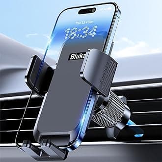 Blukar Car Phone Holder, Air Vent Car Phone Mount Cradle for 360° Rotation, Upgraded Ultra Stable Hook Clip - One Button Release Function for iPhone, Galaxy All 4.0''-7.0'' Smartphones