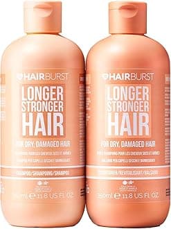 HAIR BURST Shampoo and Conditioner Set For Dry & Damaged Hair - Moisture Locking, Breakage Reducing, Colour Protecting - Enriched with Vitamin B5, Almond Oil & Fig Extract - Silicone Free UK Made