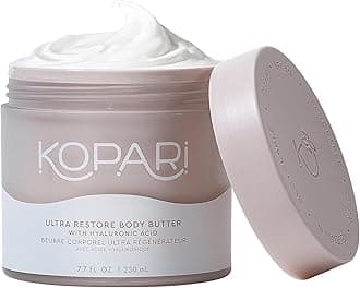 Kopari Ultra Restore Body Butter, Whipped Lightweight Formula, Hyaluronic Acid & Mango Seed Butter, Deep & Long-Lasting Moisture, Coconut 7.7 oz