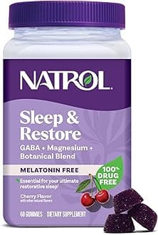 Sleep & Restore Magnesium Glycinate Blend Gummies, Magnesium for Sleep Aids for Adults, Melatonin-Free, Cherry Flavored, 30 Day Supply