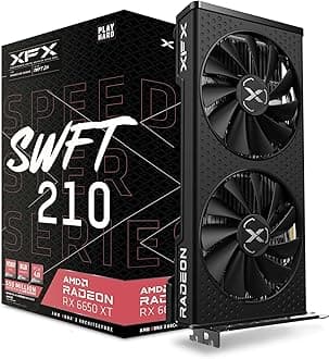 XFX Speedster SWFT210 Radeon RX 6650XT CORE pci_e_x16 Gaming Graphics Card with 8GB GDDR6 HDMI 3xDP, AMD RDNA 2 RX-665X8DFDY