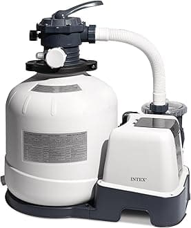 2,650 GPH Krystal Clear Sand Filter Pump and Saltwater Pool Chlorine System for Above Ground Pools, Pool Cleaner System with Automatic Timer
