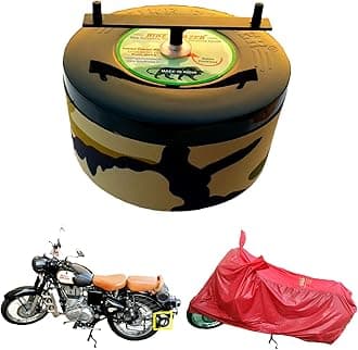 BIKEBLAZER Semi-Automatic Bike Body Cover Compatible for All Royal Enfield Motorcycles | Heavy Duty Device | Water Resistant | UV Safe | 100% Dust Proof | Anti-Theft & Scratch Proof Covers AL