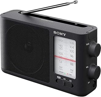 ICF-506 Analog Tuning Portable FM/AM Radio, Black, 2.14 lb